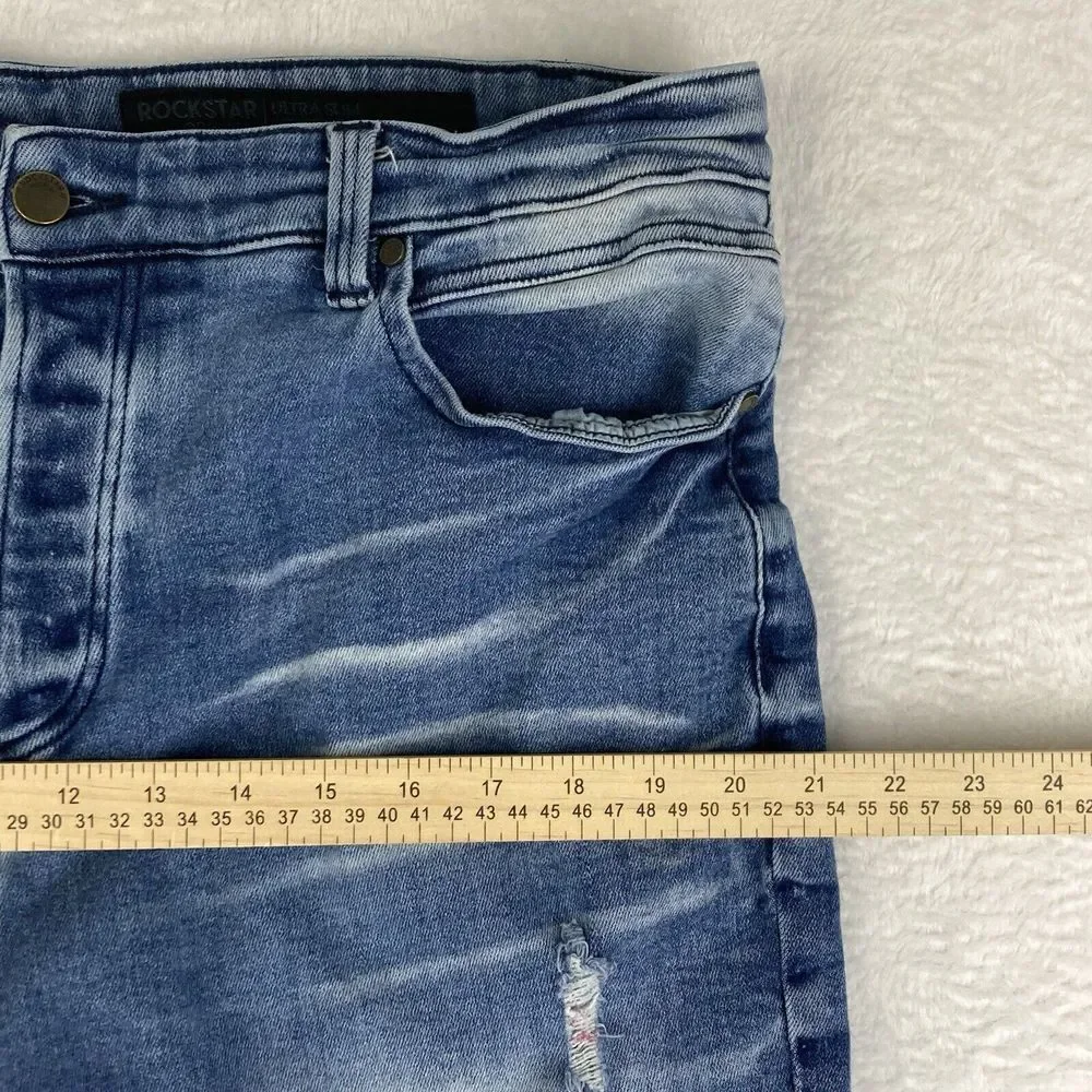 Rockstar Original Ultra Slim Natural Selection Project Distressed Shorts Size 40